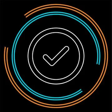 Vector Check mark symbol - yes or ok - approved sign, vote checklist Stock Illustration