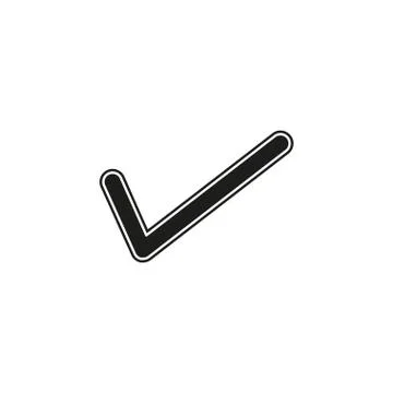 Vector Check mark symbol - yes or ok - approved sign, vote checklist Stock Illustration
