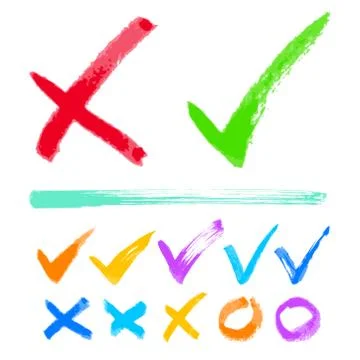 Vector check marks Illustrazione stock