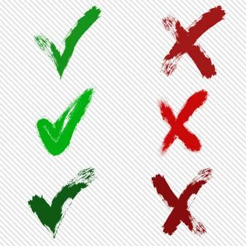 Vector check marks Illustrazione stock