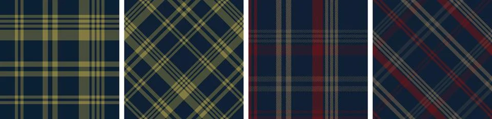 Vector check pattern or plaid pattern for dress ,flannel skirt 스톡 일러스트