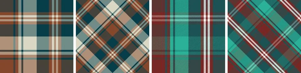 Vector check pattern or plaid pattern for dress ,flannel skirt, tablecloth Stock Illustration