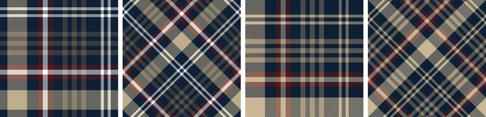 Vector check pattern or plaid pattern for dress ,flannel skirt, Illustrazione stock
