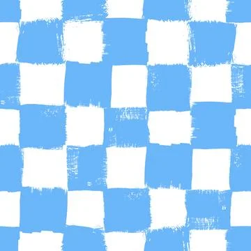 Vector checkerboard pattern. Blue white background Illustrazione stock