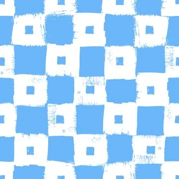 Vector checkerboard pattern. Blue white background Stock Illustration