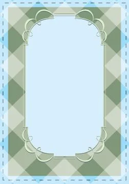 Vector checkered background with tracery frame Stock Illustration