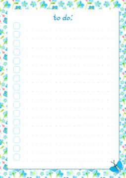 Vector checklist to do clip art Stock Illustration