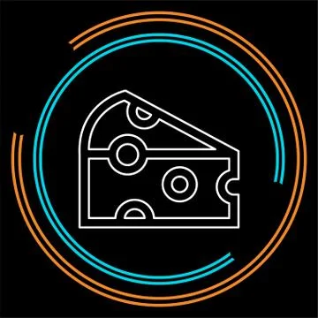 Vector cheddar cheese illustration Stock Illustration