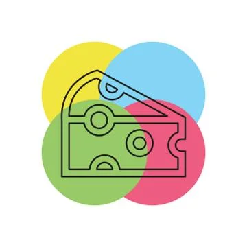 Vector cheddar cheese illustration Stock Illustration