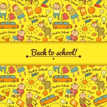 Vector cheerful background with children Stock Illustration