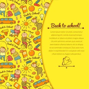 Vector cheerful background with children Stock Illustration