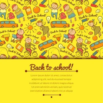 Vector cheerful background with children Stock Illustration