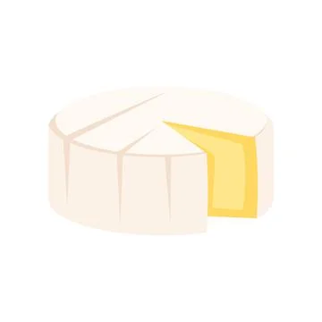Vector cheese in flat style isolated on white Stock Illustration