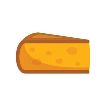Vector cheese in flat style isolated on white 스톡 일러스트