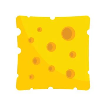 Vector cheese in flat style isolated on white Stock Illustration