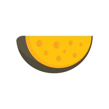 Vector cheese in flat style isolated on white Stock Illustration