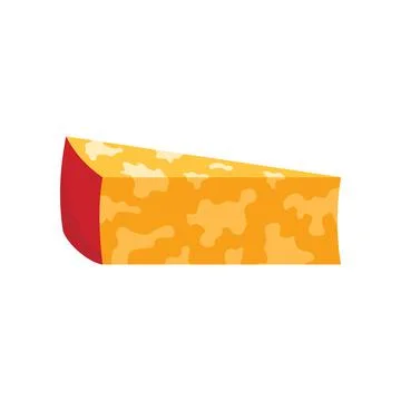 Vector cheese in flat style isolated on white Stock Illustration