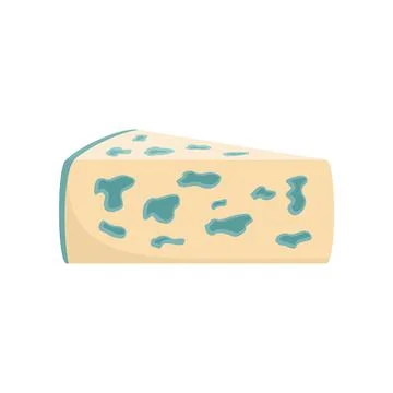 Vector cheese in flat style isolated on white 스톡 일러스트