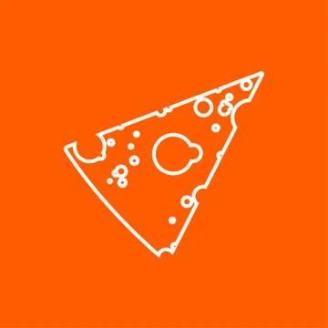 Vector cheese icon. Eps10 Stock Illustration