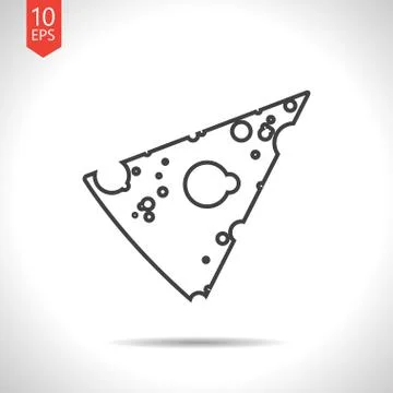 Vector cheese icon Stock Illustration