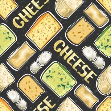 Vector Cheese Seamless Pattern Stock Illustration