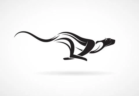Vector of cheetah design on white background. Wild Animals. Easy editable lay Stock Illustration
