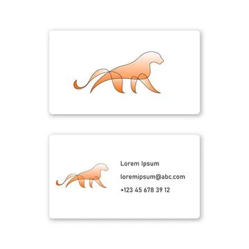 Vector cheetah in gradient style . Editable illustration Stock Illustration