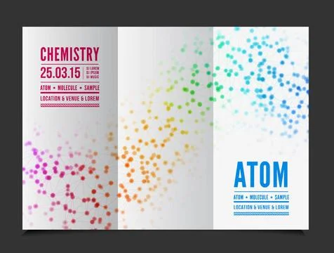 Vector chemistry background Virtual abstract background with particle, mol... Stock Photos