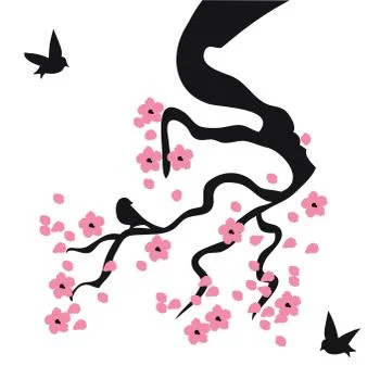 Vector Cherry Blossom Stock Illustration