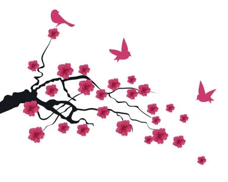 Vector cherry blossom Stock Illustration