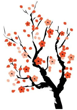 Vector cherry blossom tree Stock-Illustration