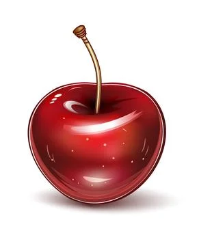 Vector cherry illustration. Isolated on a white background. Cartoon style Stock-Illustration
