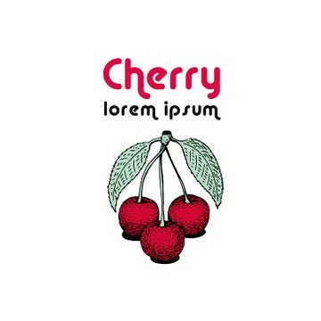 Vector cherry logo template. Can be use for background, design, invitation,.. Stock Illustration