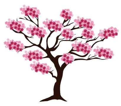 Vector cherry tree Stock Illustration