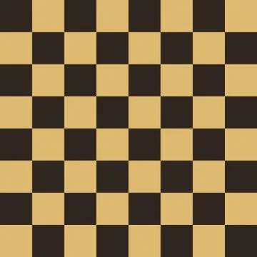 Vector chess field in beige and black colors. Seamless pattern. Stock Illustration