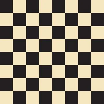 Vector chess field in black and beige colors. Seamless texture Illustrazione stock
