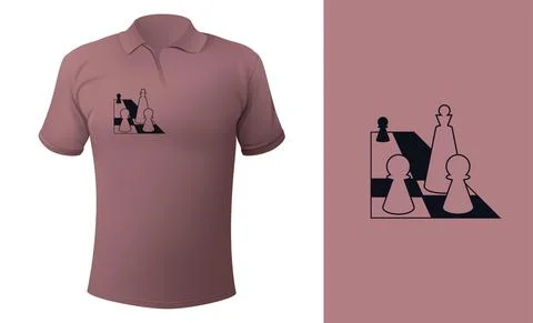 Vector chess in flat style . Editable illustration Stock Illustration