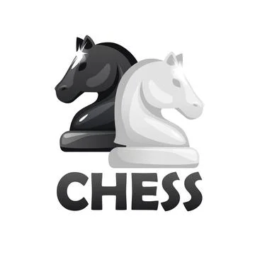 Vector CHESS GAME and Knights chess figures Stock Illustration