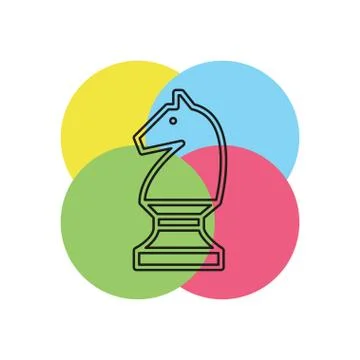 Vector Chess game horse illustration Stock Illustration