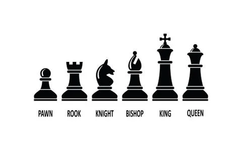 Vector chess piece set Stock Illustration