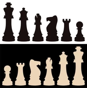 Vector chess pieces Stock Illustration