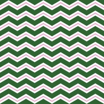 Vector Chevron Seamless Pattern. Green and pink chevron or zig zag pattern. Illustrazione stock
