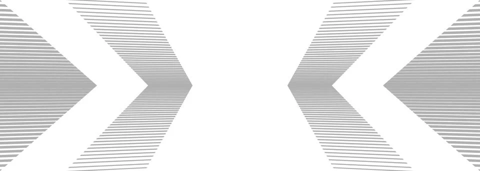 Vector chevrons elements featuring grey linear arrows and stripe pattern Stock Illustration