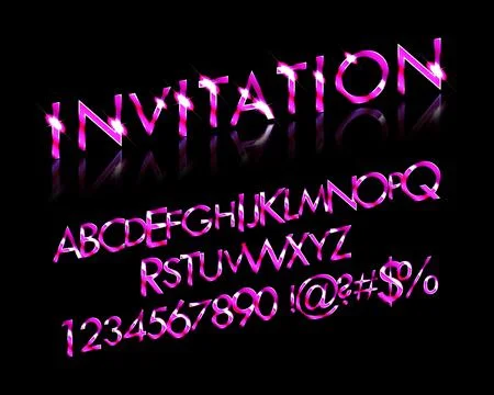 Vector chic banner Super Fast. Elegant Pink and Gold Font. Creative Alphabet Stock-Illustration