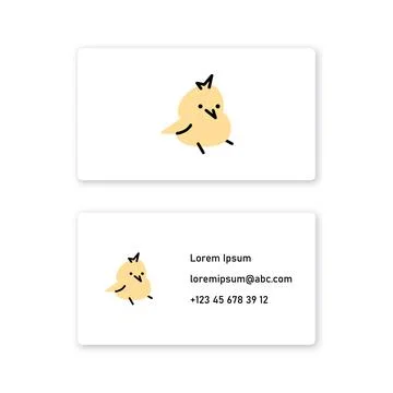 Vector chick in bold line style . Editable illustration Stock Illustration