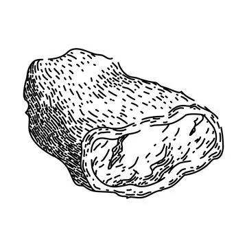 Vector chicken nuggets sketch hand drawn vector Illustrazione stock