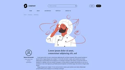 Vector chief in shadow of sharp lines style . Editable illustration Stock Illustration