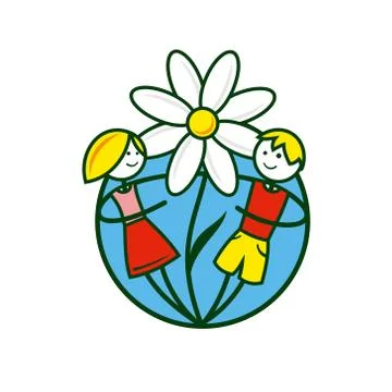 Vector childhood sign Illustrazione stock