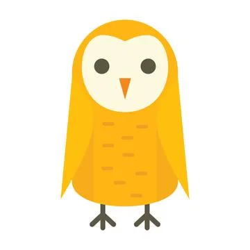 Vector children owl in flat style Stock Illustration