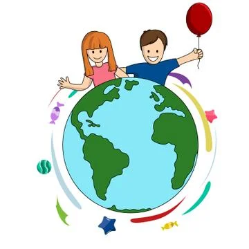 Vector Children's day card for your ideas Stock Illustration